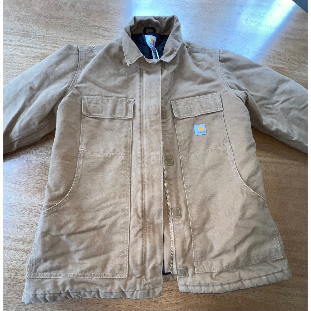 Carhartt Women's WC026 Sandstone Coat Jacket Brown Quilted Lined Size M Medium - Picture 8 of 10